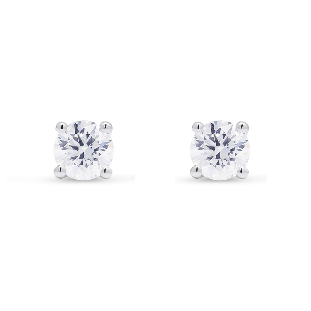 Beat of Love - Created Diamonds ATHENA valkokultakorvakorut yht. 0.50ct laboratoriotimanteilla - Image 2