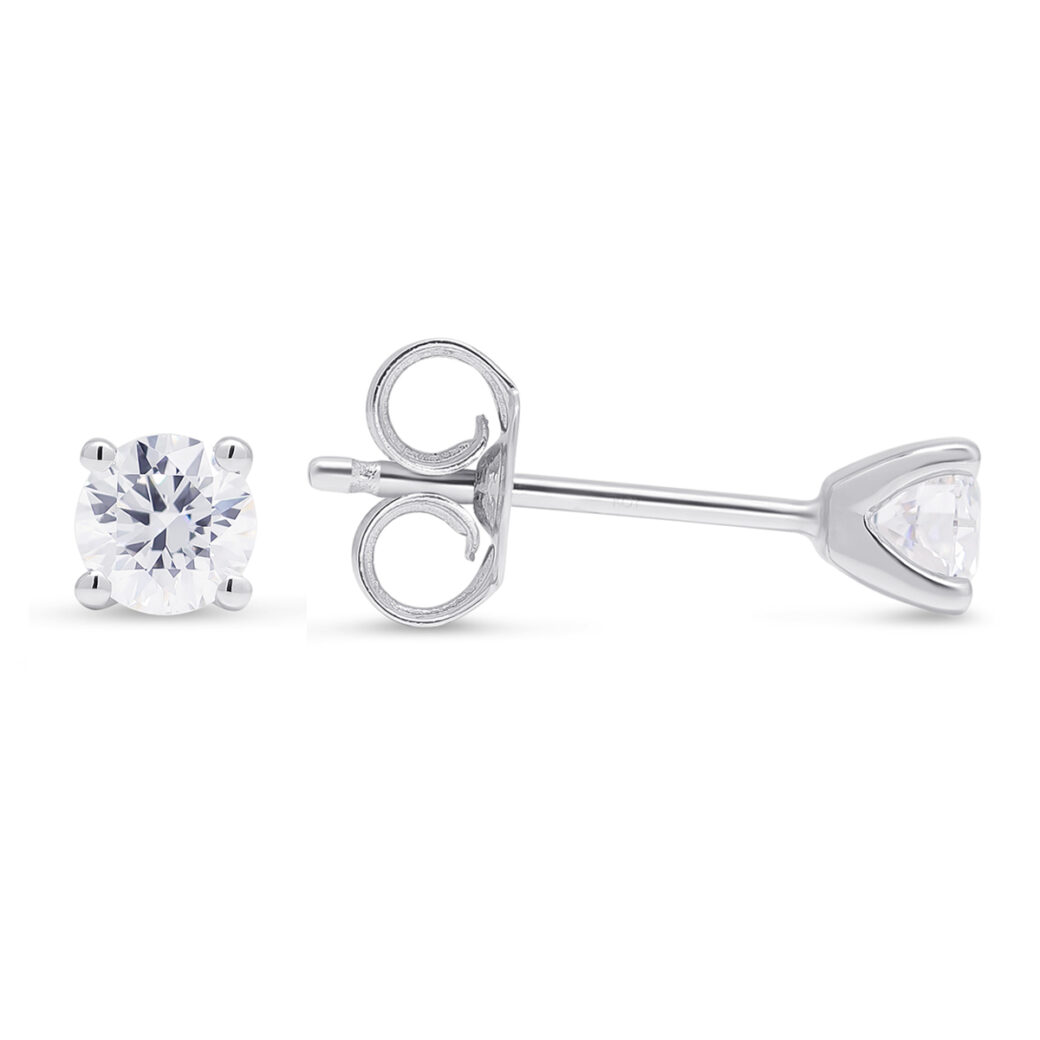 Beat of Love - Created Diamonds ATHENA valkokultakorvakorut yht. 0.50ct laboratoriotimanteilla - Image 3