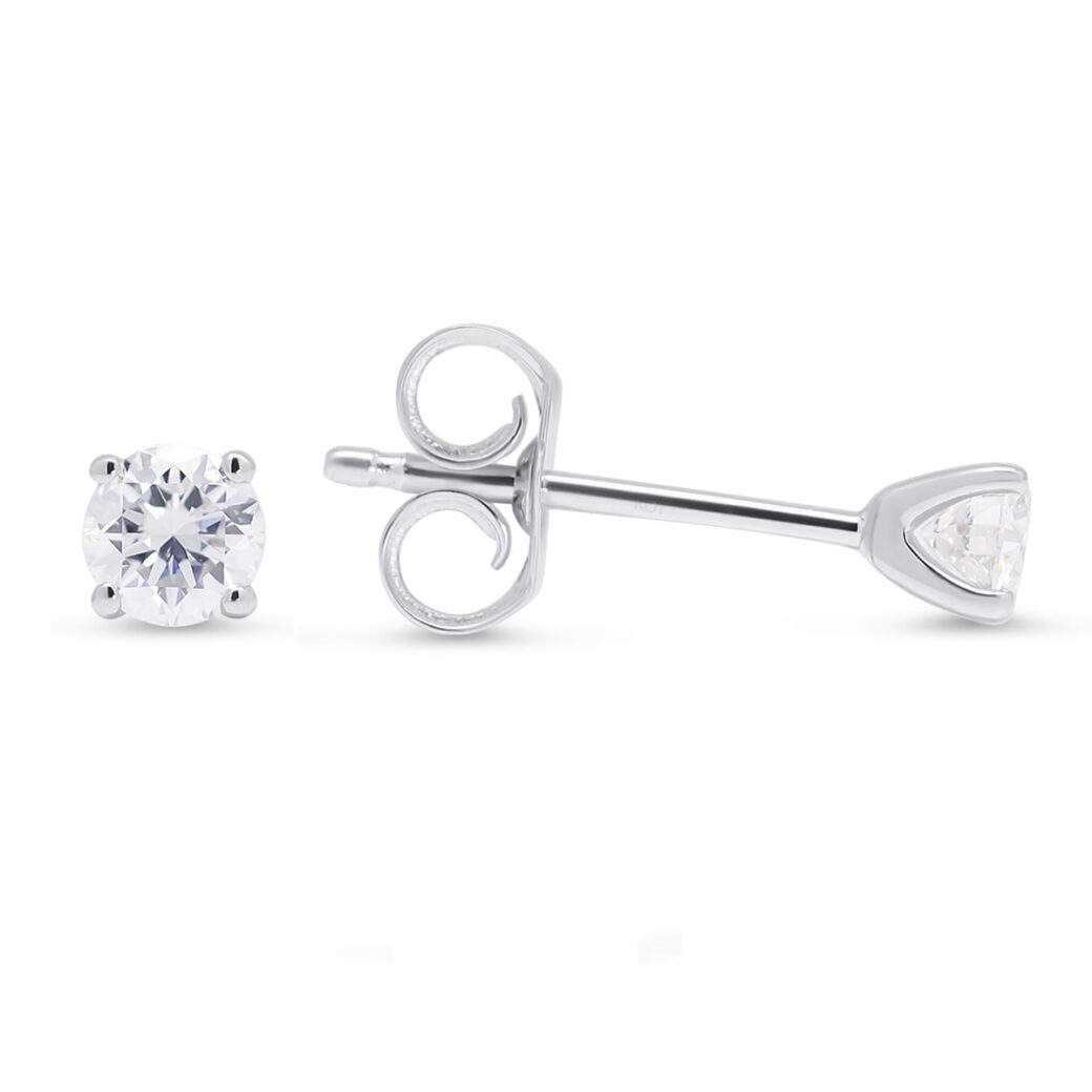 Beat of Love - Created Diamonds ATHENA valkokultakorvakorut yht. 0.34ct laboratoriotimanteilla - Image 4