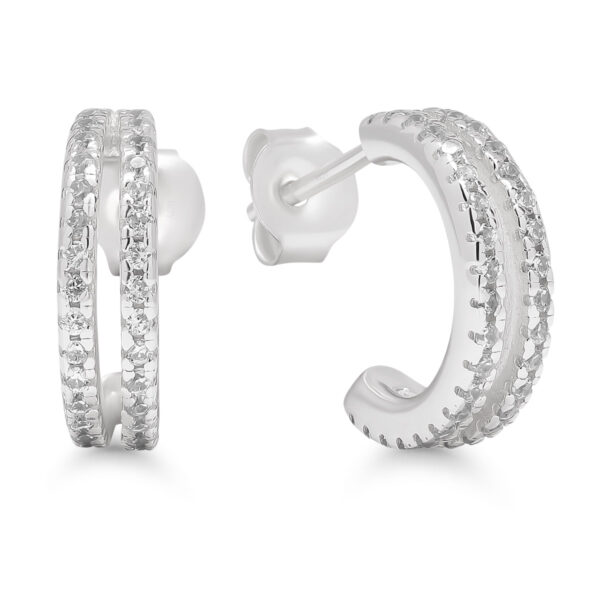 Hopeakorvakoru zirkoneilla