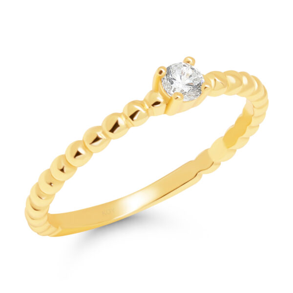 Kullattu hopeasormus zirkonilla R-2278ZG